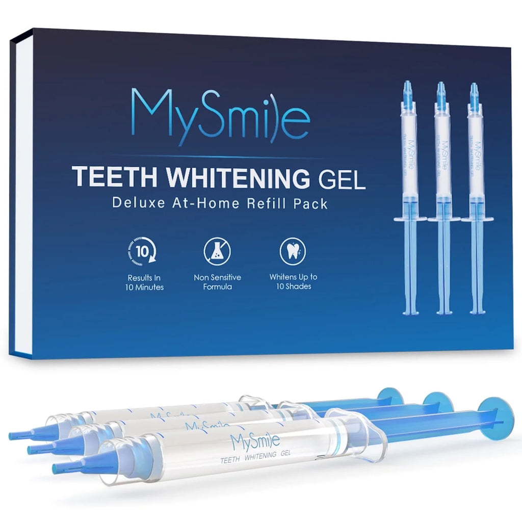10Pc X 3Ml Peroxide Teeth Whitening Gel Refill Tooth Whitener Non Sensitive, Economy Packaging