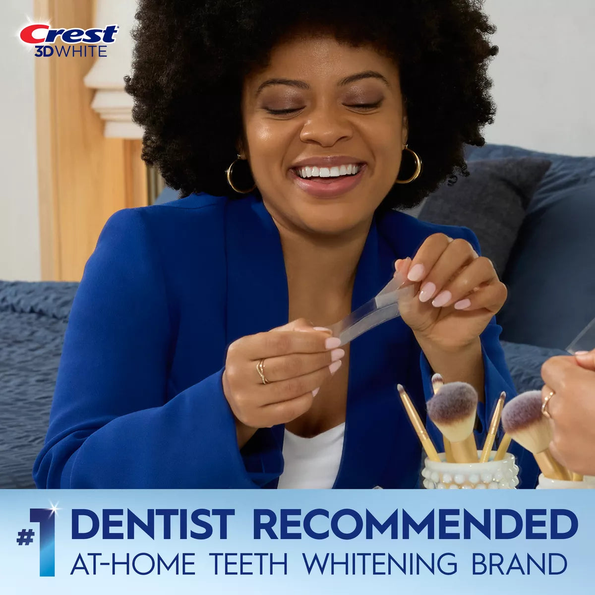 Crest 3Dwhitestrips Noticeably White At-Home Teeth Whitening Kit - 10 Treatments