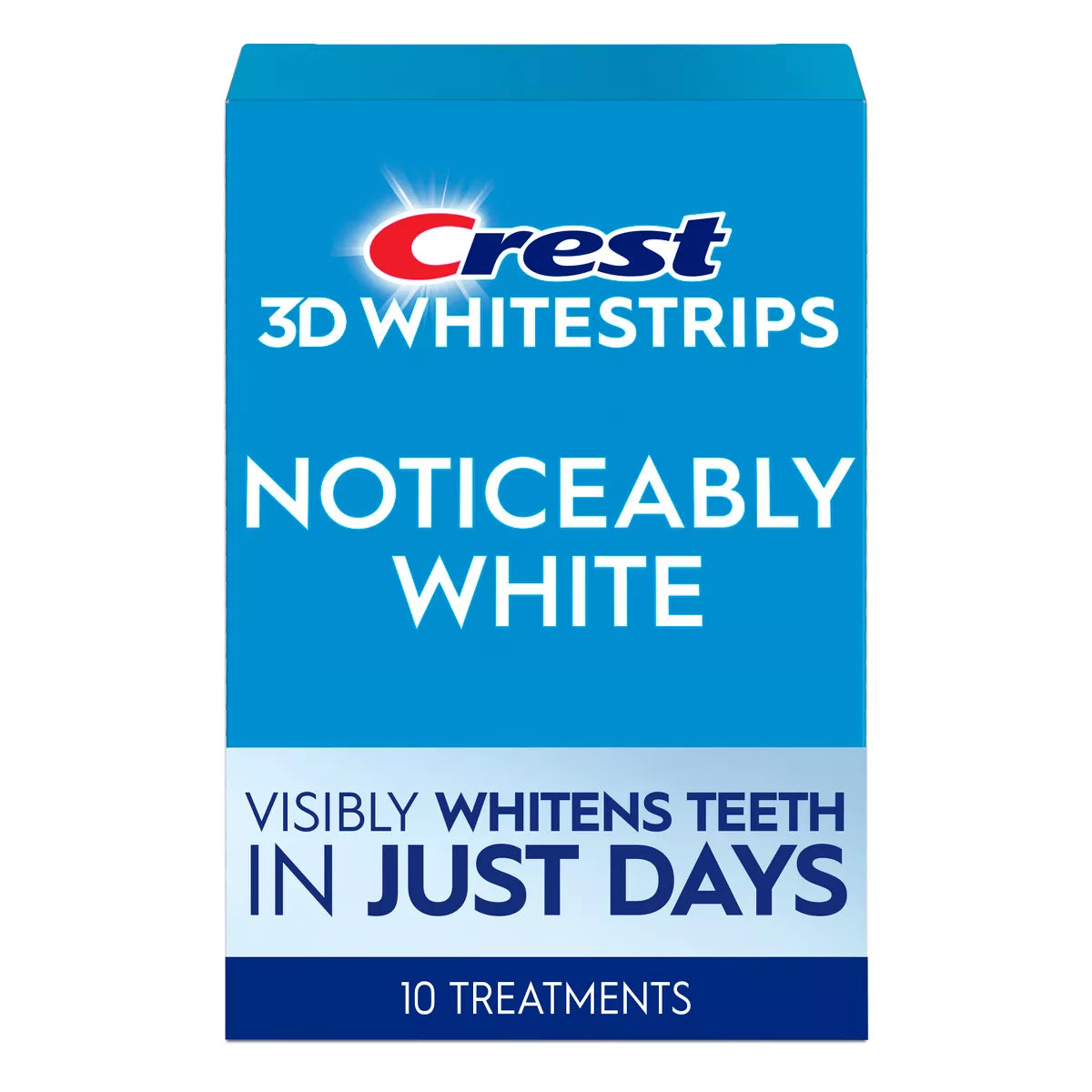 Crest 3Dwhitestrips Noticeably White At-Home Teeth Whitening Kit - 10 Treatments
