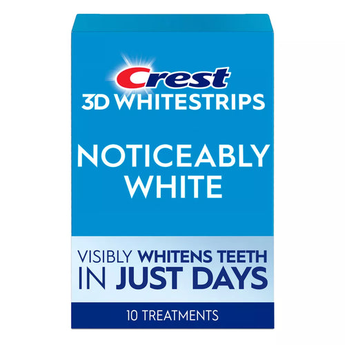 Crest 3Dwhitestrips Noticeably White At-Home Teeth Whitening Kit - 10 Treatments