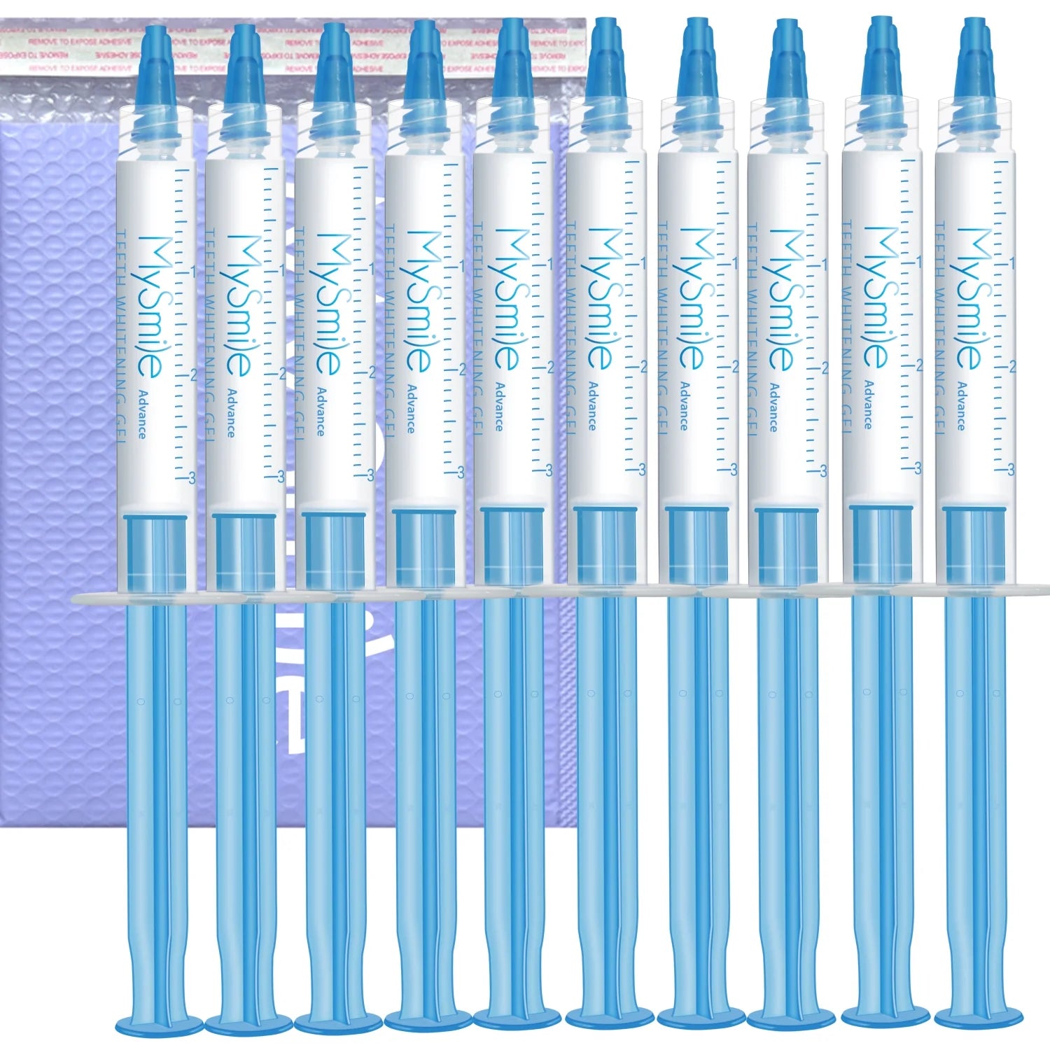 10Pc X 3Ml Peroxide Teeth Whitening Gel Refill Tooth Whitener Non Sensitive, Economy Packaging