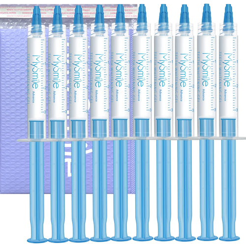 10Pc X 3Ml Peroxide Teeth Whitening Gel Refill Tooth Whitener Non Sensitive, Economy Packaging