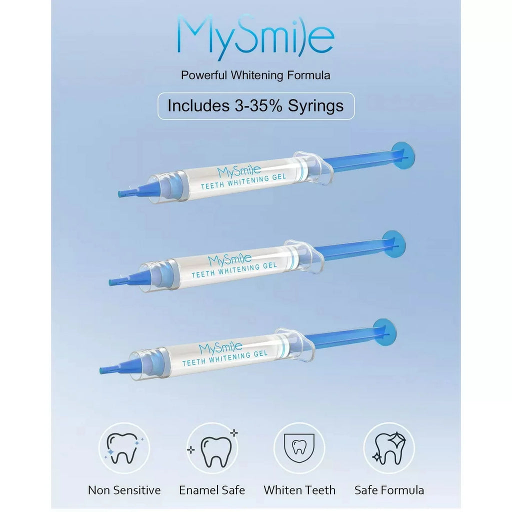 10Pc X 3Ml Peroxide Teeth Whitening Gel Refill Tooth Whitener Non Sensitive, Economy Packaging